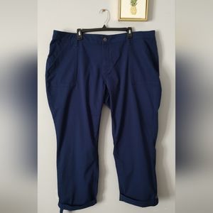 St Johns Bay Pants  Women  Size Plus  24w Color Navy blue Cotton  Spandex Capri